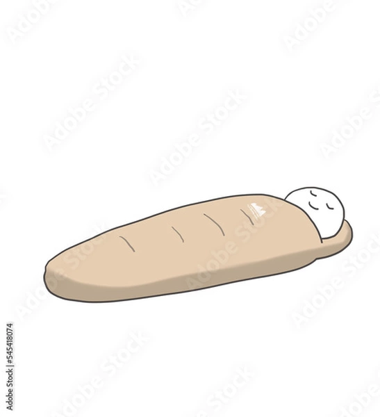 Obraz シュラフに入った人