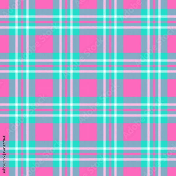 Fototapeta Plaid pattern fabric design for web background or textile print. 