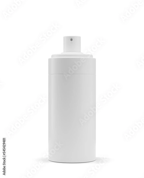 Fototapeta White bottle on white background. Mock up with no label. 3d rendered illustration.