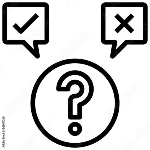 Obraz hypothesis outline style icon