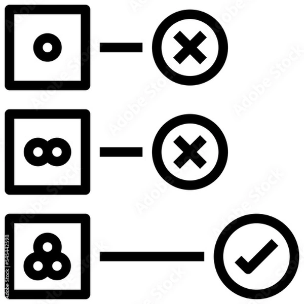 Fototapeta problem outline style icon