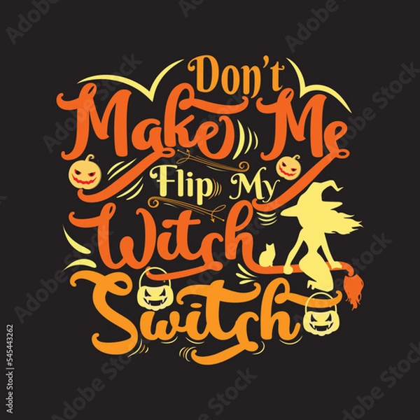 Fototapeta Happy Halloween t shirt design with Halloween elements or Hand drawn Halloween typography design