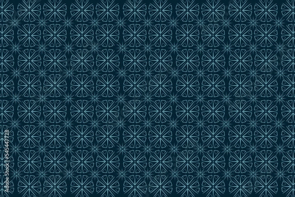 Fototapeta A beautiful abstract ornament pattern with crossing thin golden lines background. The seamless pattern design. Perfectly for wrapping paper, wallpaper, fabric print
