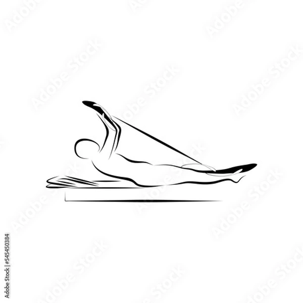 Fototapeta Pilates reformer pose