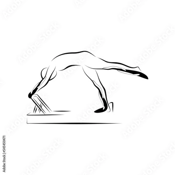 Obraz Pilates reformer pose