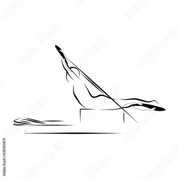 Obraz Pilates reformer pose