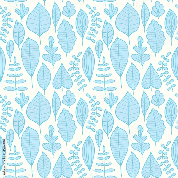 Fototapeta Seamless pattern with leaf, abstract leaf texture, endless backg