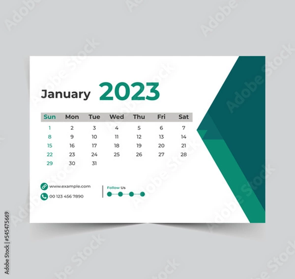 Fototapeta 2023 calendar happy new year design 
