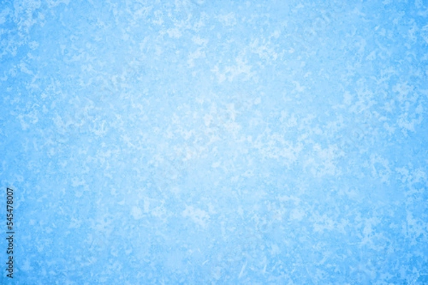 Obraz The blue texture of ice in the glow of a pattern of white frost. Background concept