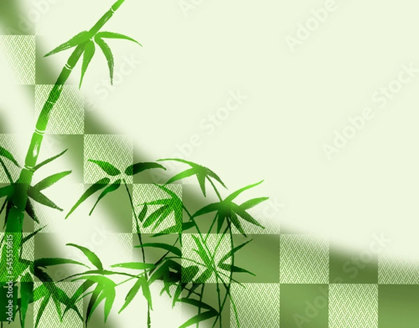 Obraz モダンな竹と和風背景