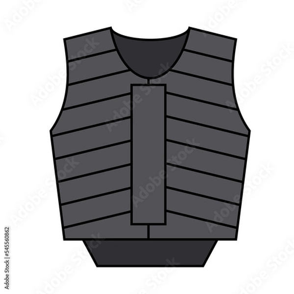 Obraz Equestrian safety vest pictogram vector illustration.