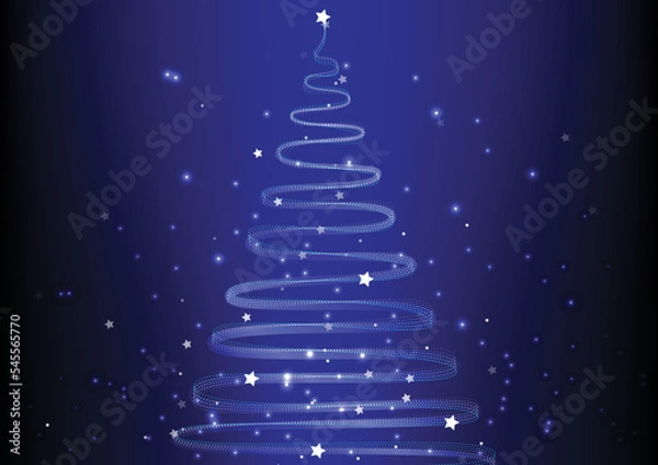 Obraz Snow_Xmas_Tree_Star_Magic_Background