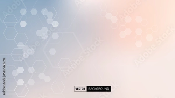 Obraz Modern medical technology digital blocks abstract background. Vector illustration.