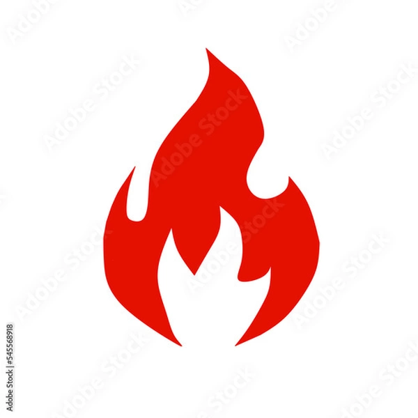 Obraz Fire symbol, hot vector illustration