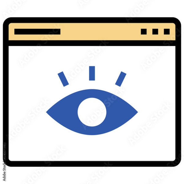 Obraz visible filled outline style icon