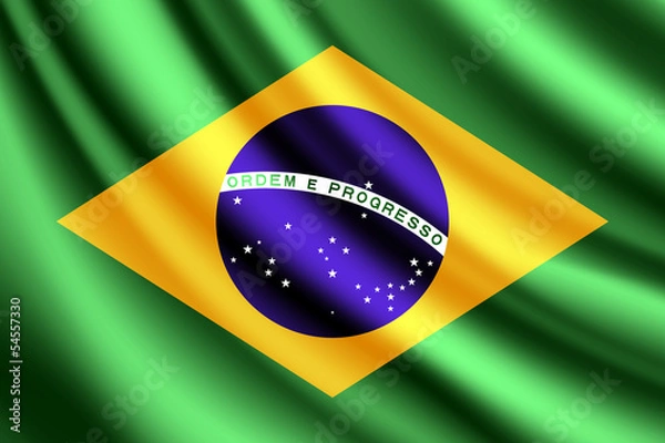 Obraz Waving flag of Brazil