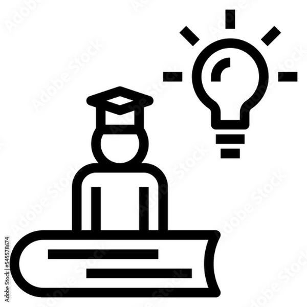 Obraz wisdom outline style icon