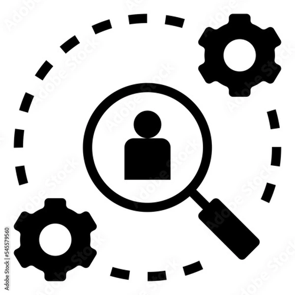 Obraz characteristic glyph style icon