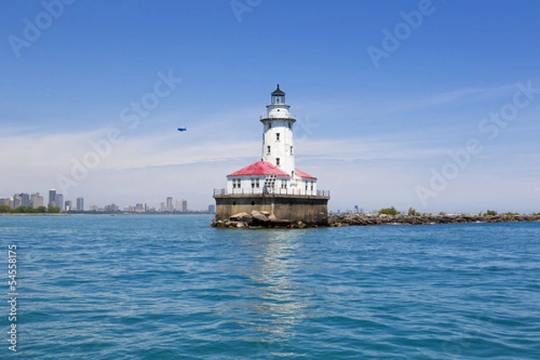 Fototapeta skyline with lighthouse