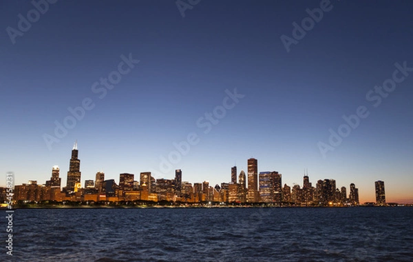 Obraz Chicago night skyline