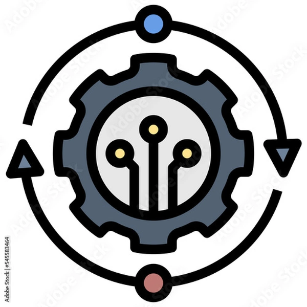 Fototapeta automatic filled outline style icon