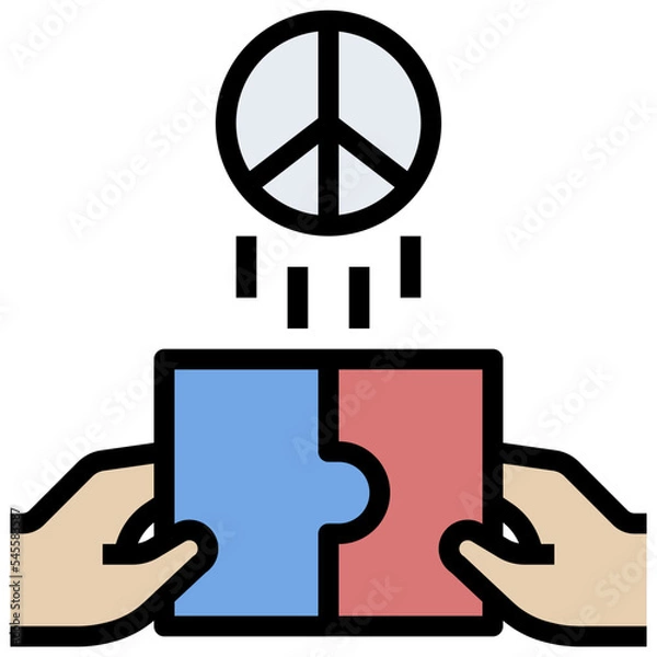 Obraz bipartisan filled outline style icon