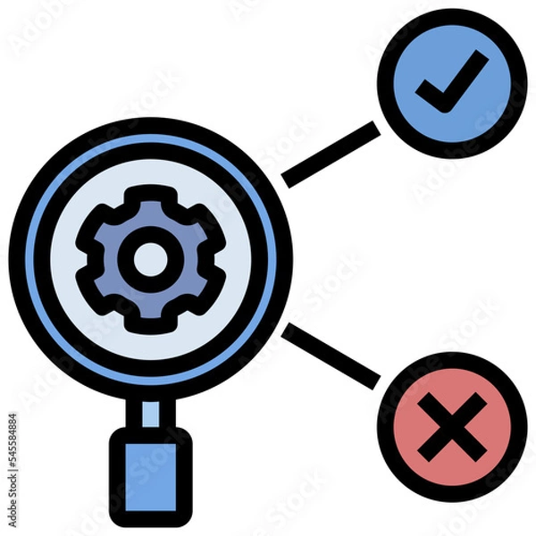 Obraz evaluate filled outline style icon