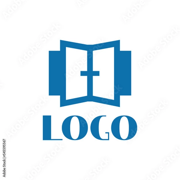 Fototapeta Window vector logo. Logo for business. Windows, doors, facade. Construction, renovation work. Open window.