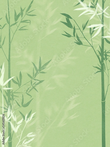 Obraz Japanese style background material depicting  bamboos