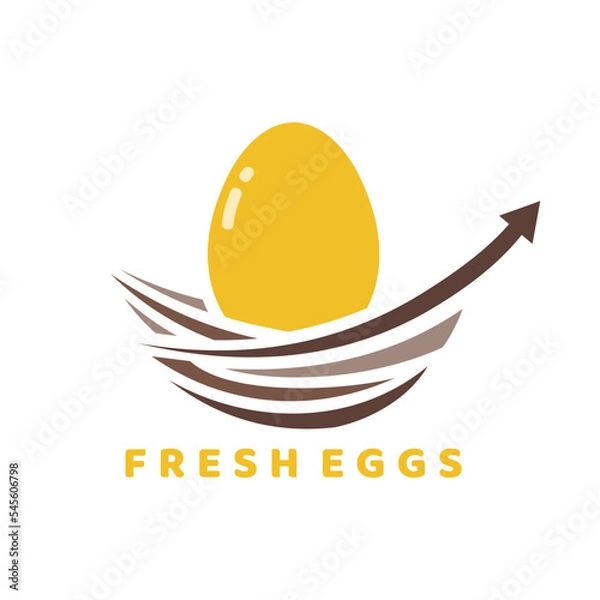 Fototapeta egg fresh logo design vector