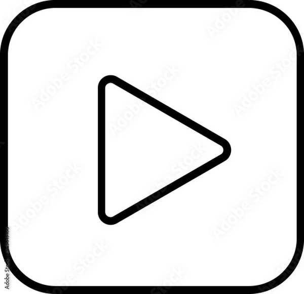 Fototapeta Play button line icon