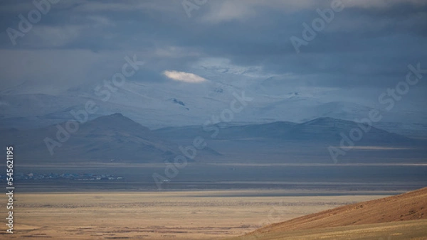 Fototapeta clouds over the mountains. Altai region.