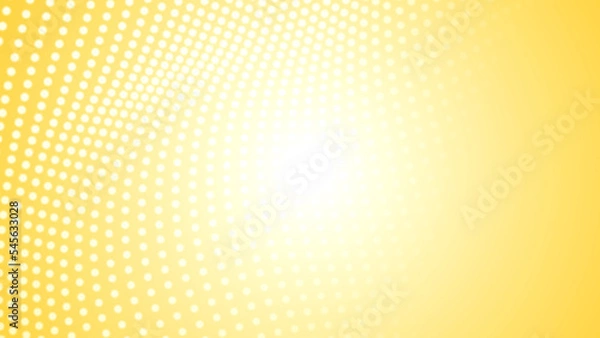 Fototapeta Abstract dot white yellow color wave pattern gradient texture technology background.