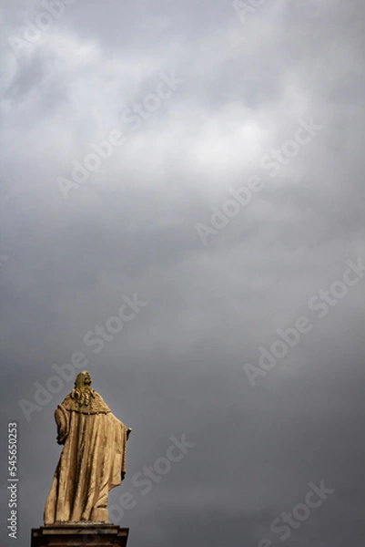 Obraz Statue with storm clouds in Heidelberg Germany