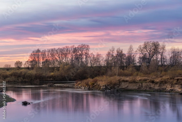 Obraz sunset over the river