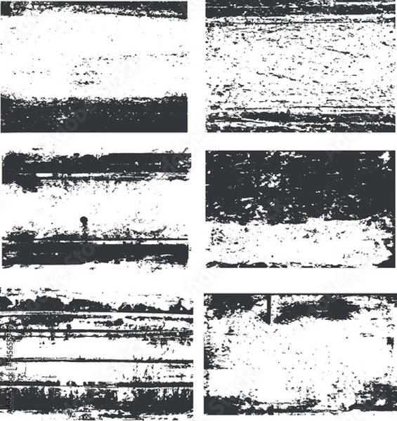 Fototapeta Set of Grunge Overlay Background