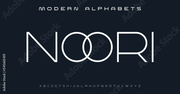 Fototapeta Sports modern tech font typography. MINIMAL vector typeface for a company. Modern gaming fonts for logo design.