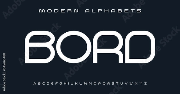 Fototapeta Sports modern tech font typography. MINIMAL vector typeface for a company. Modern gaming fonts for logo design.