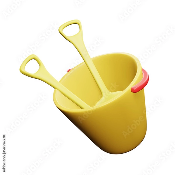 Fototapeta PNG 3d rendering of bucket for your content asset needs