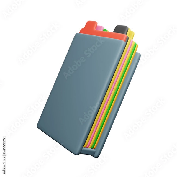 Fototapeta PNG 3d rendering of book for your content asset needs