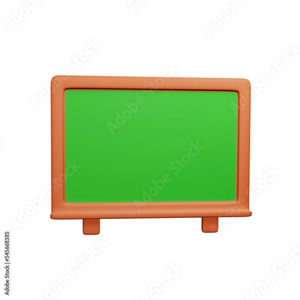 Fototapeta PNG 3d rendering of green school board for your content asset needs