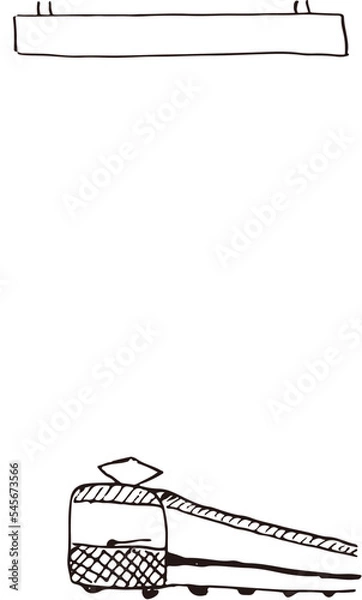 Obraz 電車と掲示板