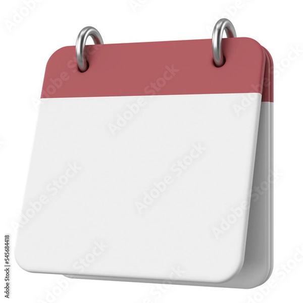 Fototapeta Empty calendar. 3D calendar.