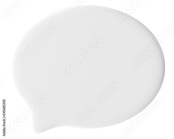 Fototapeta Speech bubble. Speech balloon. Text box. 3D illustration.