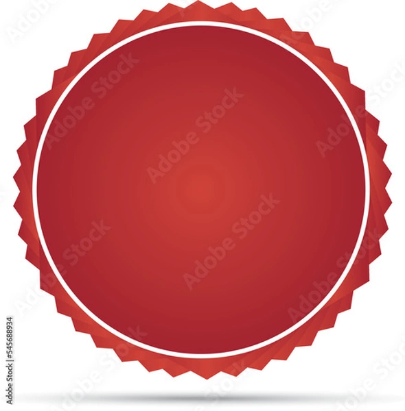 Fototapeta Red color empty round shape design