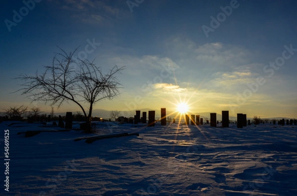 Obraz sunset in winter