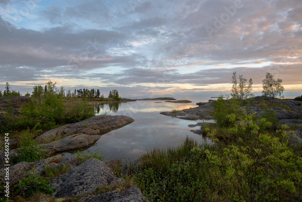 Obraz sunset over the river