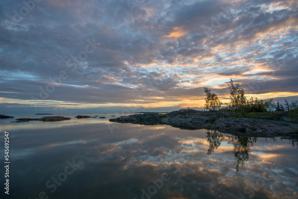 Obraz sunset over the river