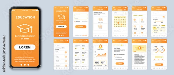 Obraz Education Mobile App Pack Ui Ux Gui Screens Application