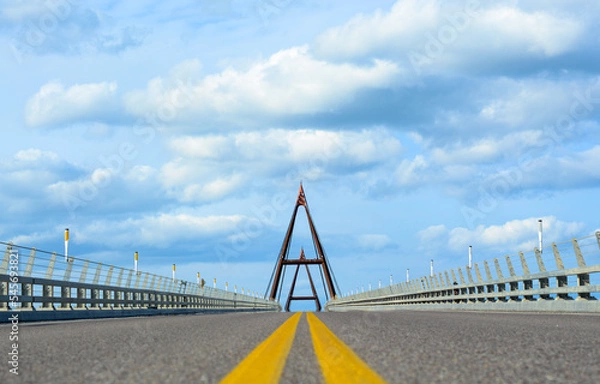 Obraz highway bridge over the river